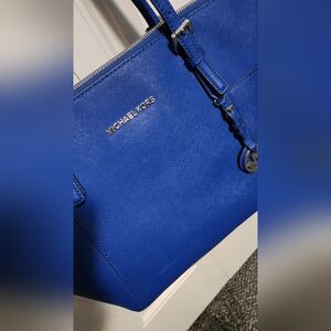 Michael Kors Large purse Leather Royal Blue
